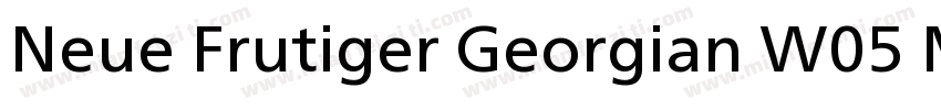Neue Frutiger Georgian W05 Md字体转换